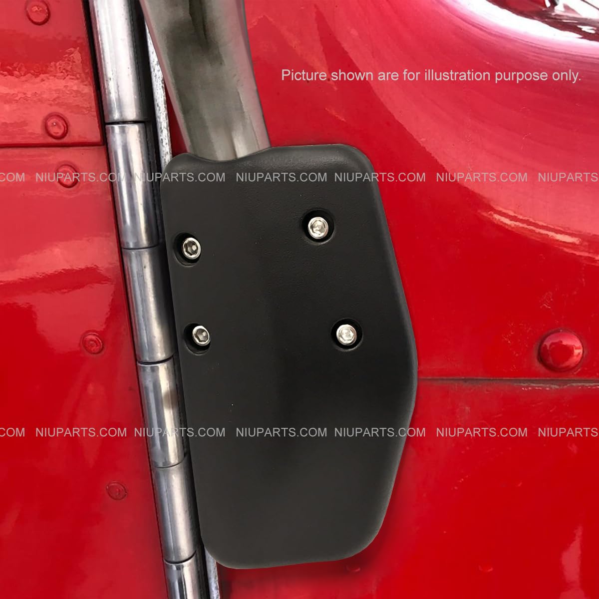Bottom Mount Bracket for Door Mirror Arm Aluminum Chrome LH & RH Fit Peterbilt