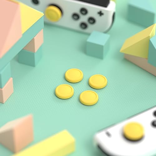 Vista 24 de eXtremeRate PlayVital - Tapas para joystick Switch Lite, tapa analógica de silicona para empuñaduras de pulgar OLED Joycon - Gris claro