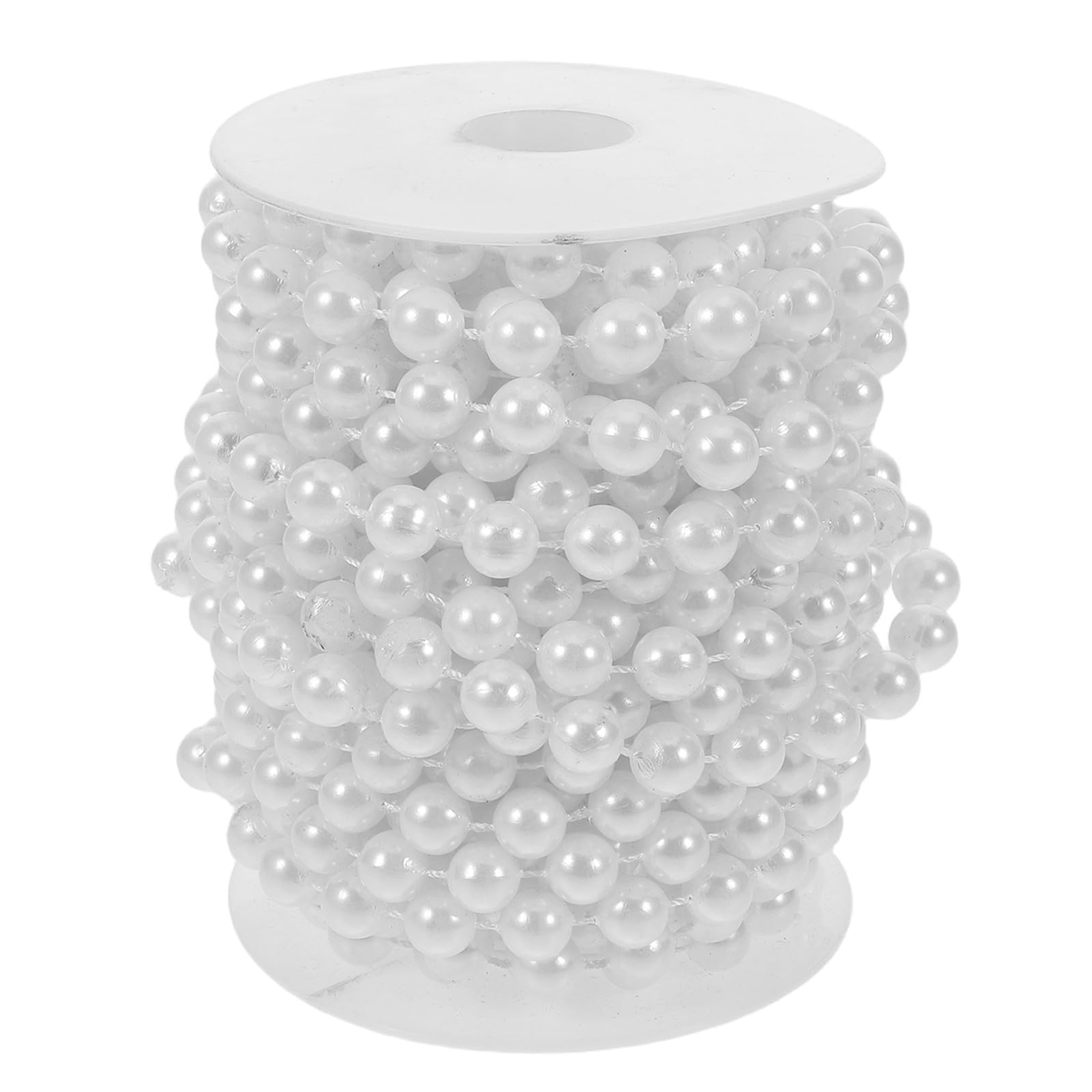 Beaupretty 4 Rollos Cadena de Cuentas de Perlas Artificiales DIY de 10mm y