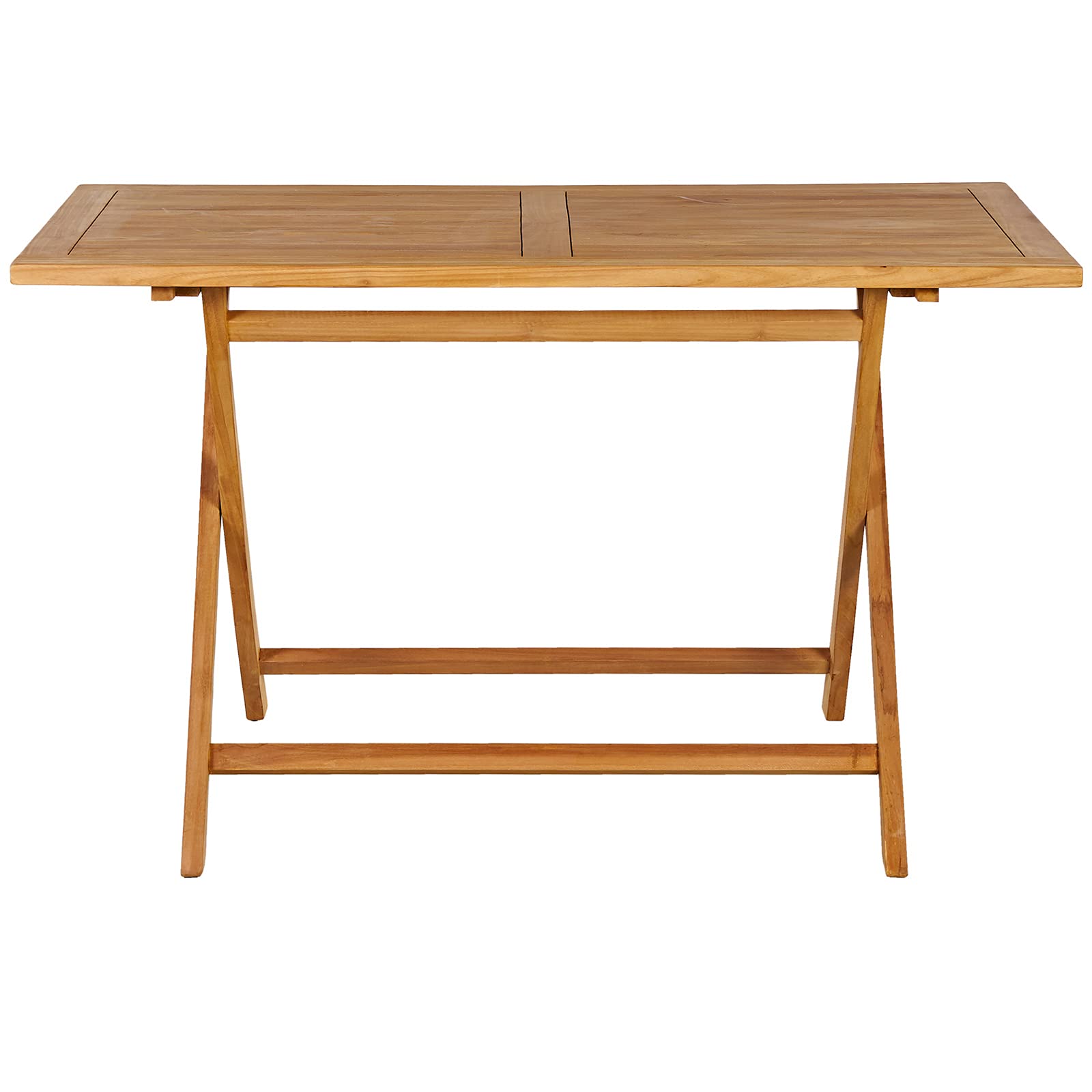 Garland Gartentisch Bari 125x60x75 cm Teak Holz SVLK Zertifiziert Klappbar Wetterfest Balkontisch Esstisch Gartenmöbel