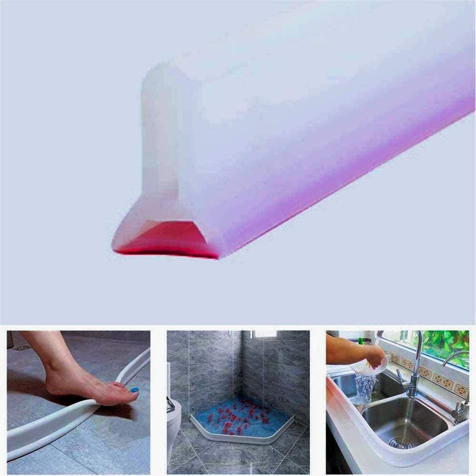 Buy Wet Room Bathroom Floor Seal,Collapsible Shower Threshold Water Dam