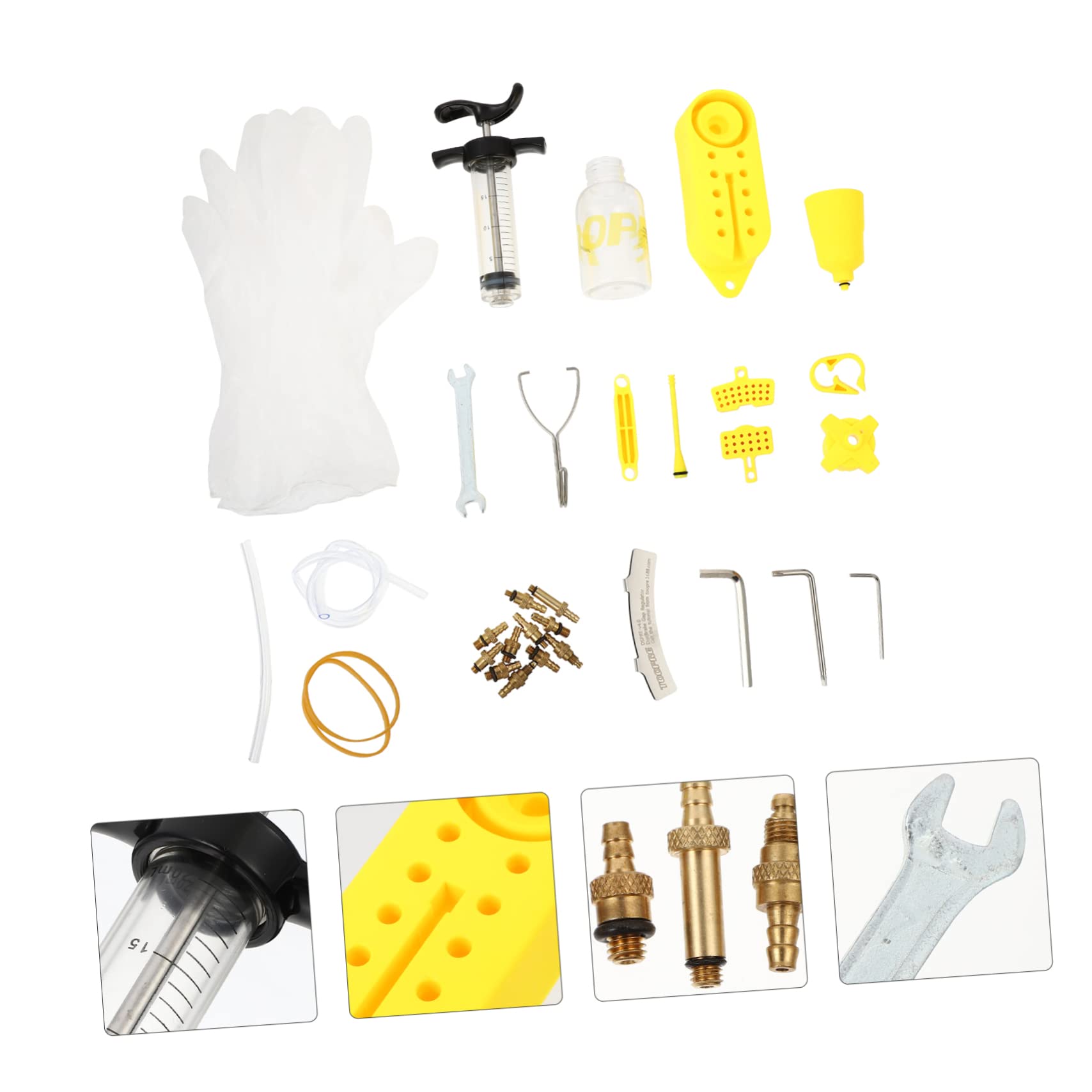 TOYANDONA 1 Set Kit Riparazione Freni Discali Idraulici per Bici Strumenti Oiling con Olio e Accessori Compatibili Manutenzione Facile per Ciclisti e Professionisti