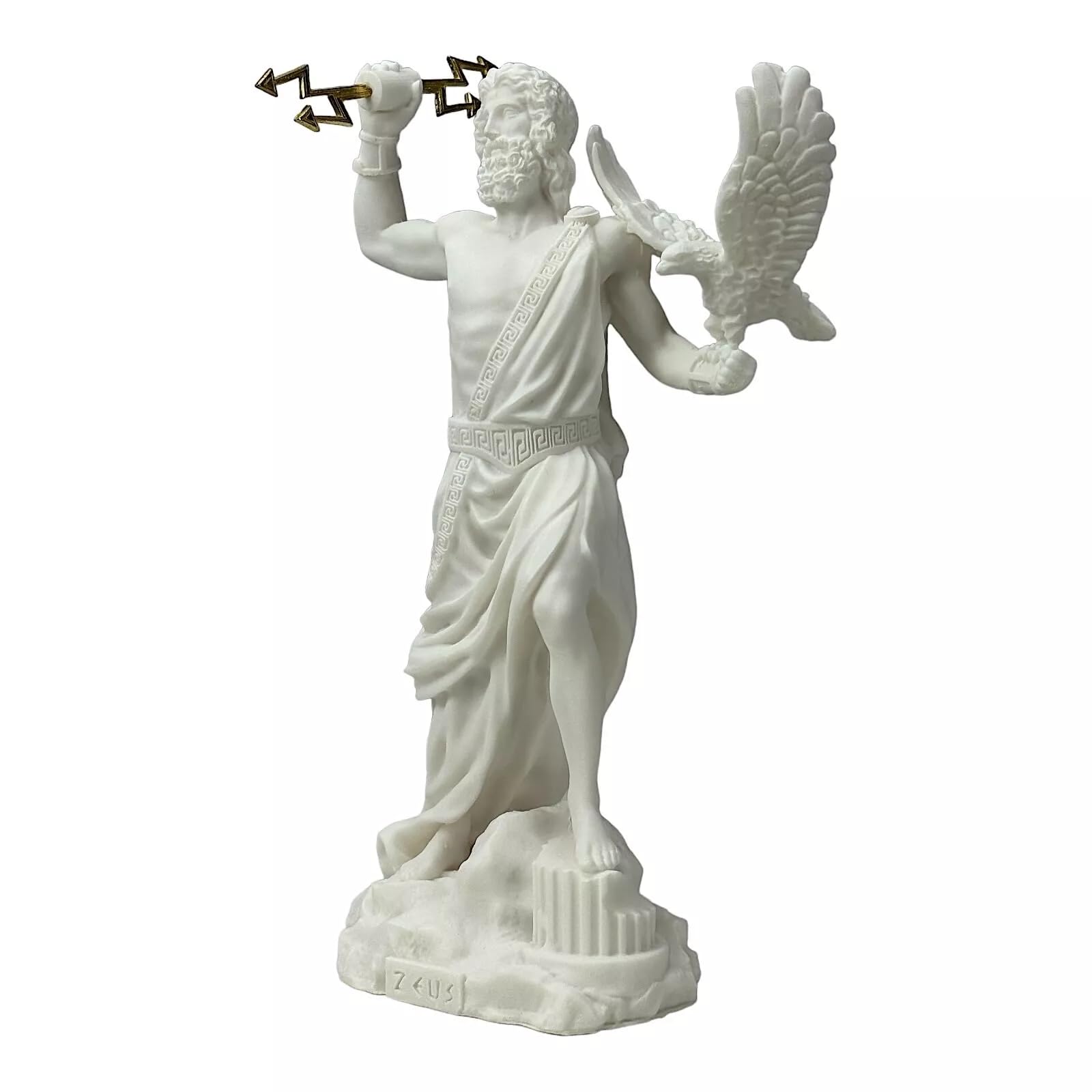 Zeus Giove Re degli Dei & Cielo con Thunderbolt Statua Greco-Romana Scultura