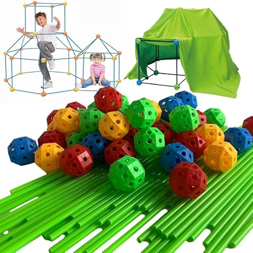 Den Building Kit for Kids,Fort Building Kit For Children,Den Making Kit Indoor,Creative Fort Builder For 3+ Years Old Boy & Girls - DIY Learning Crazy Building Toys,Build Your Own Den