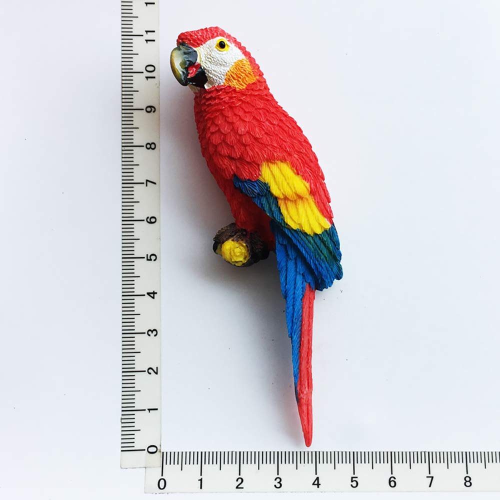 Aruba 3D Macaw Parrot Refrigerator Magnet - Resin Travel Souvenir Collection