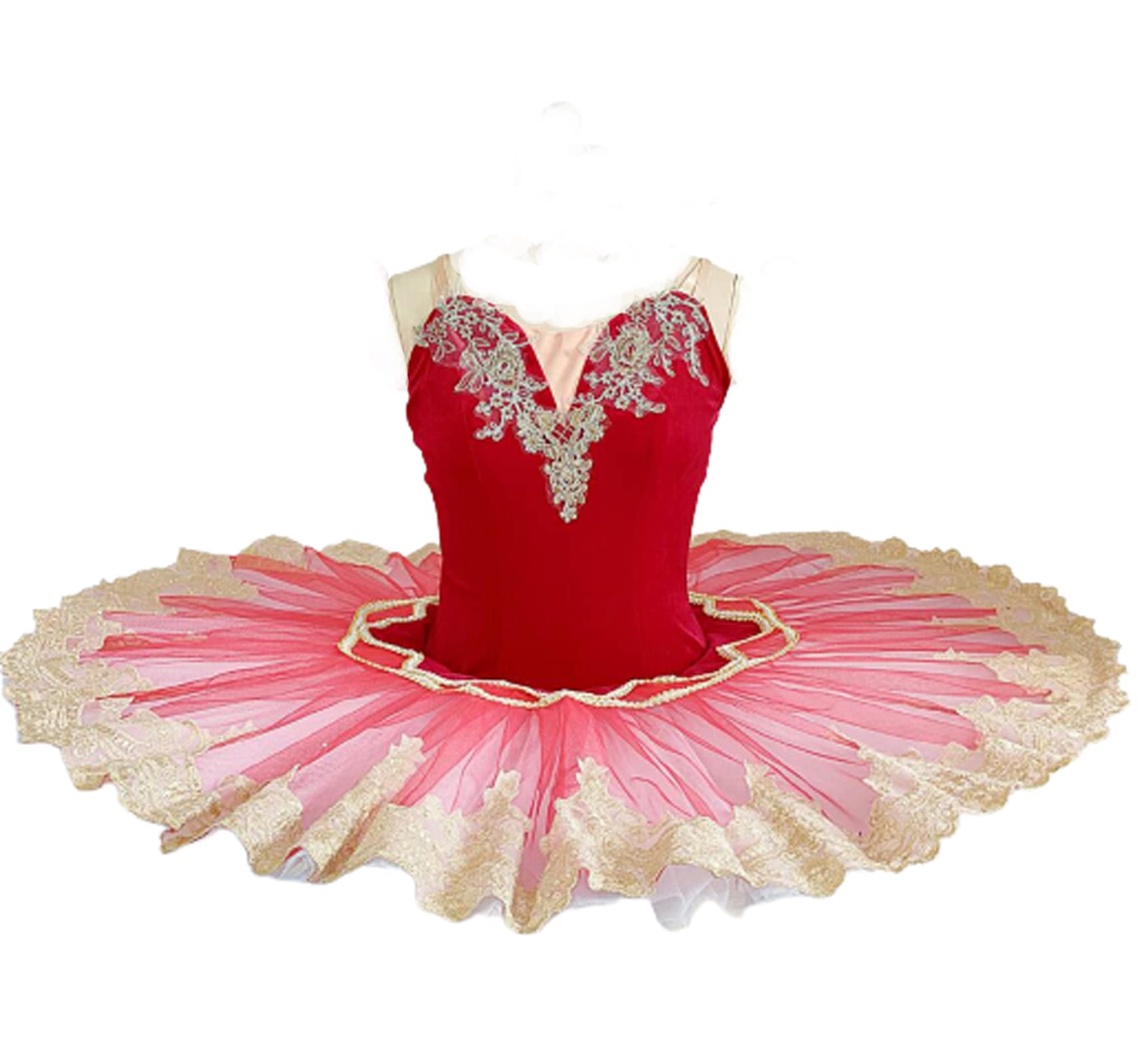 Gonna da Ballo per Bambina tutù Balletto Body da Danza in Cotone Senza Maniche con Gonna da Competizione E da Festa Abiti da Ballo per Esercitarsi (A1504)