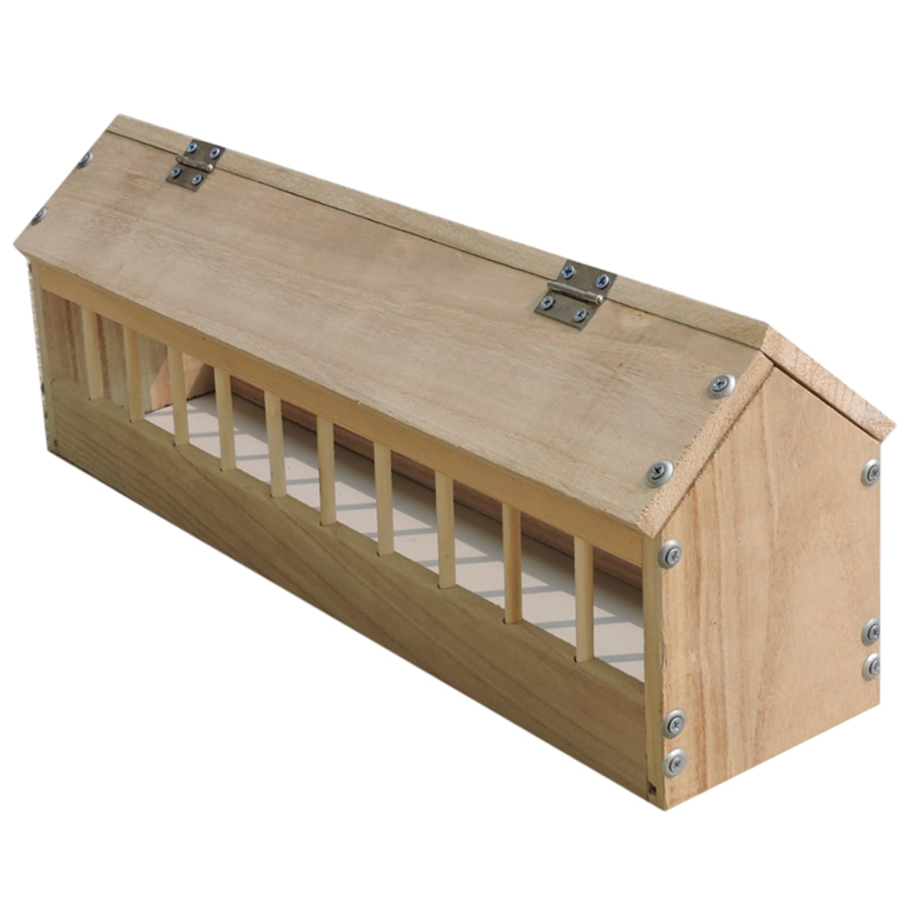 Quail Feeder, Pigeon Feeder Trough, Wooden Spill Proof No Mess Bird Bowl, Chicken Feeding Station for Ducklings Pigeons Poultry Birds