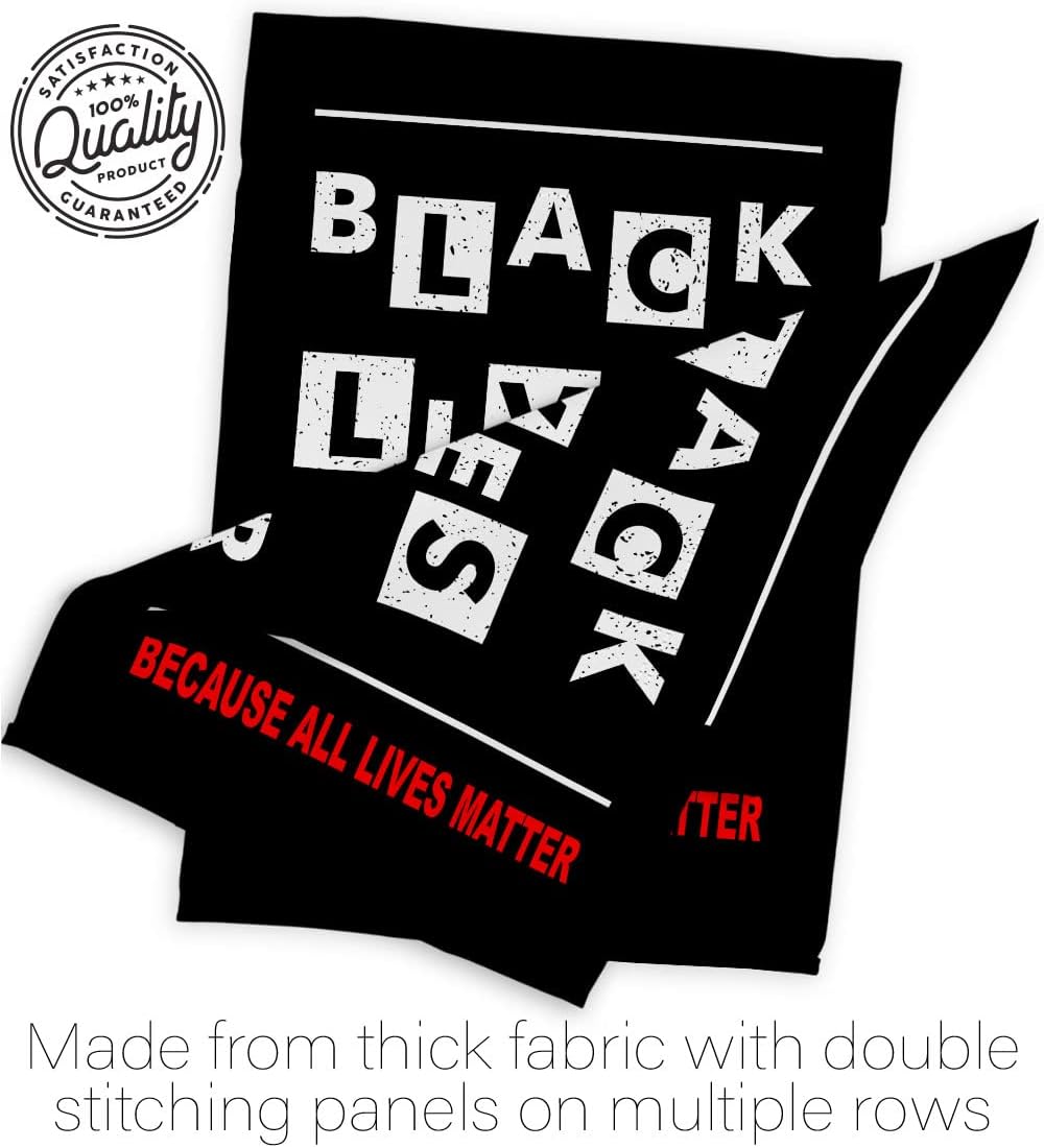 Black Lives Matter Justice for BLM House Flag - Pack Support Cause Anti Racism Revolution Movement Equality Social USA Applique - Decoration Banner Small Garden Yard Gift Double-Sided Made in 28 X 40