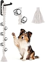 COOYOO Dog Potty Training Bells - 6 Extra Large 1.5" Loud Handwoven Adjustable Door Bells for Easy Housetraining