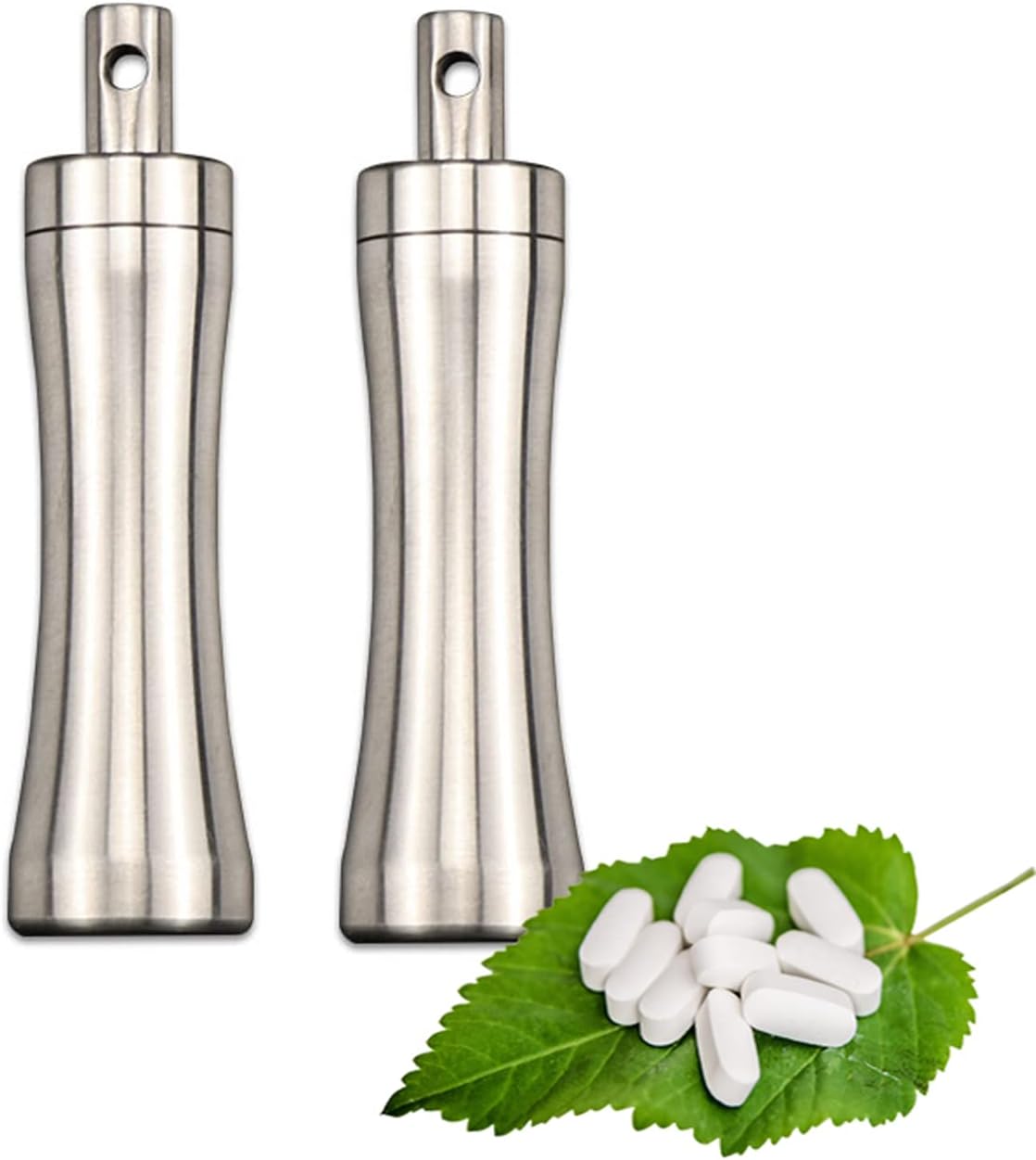 Medicine Storage Box,Pill Box Organiser, Titanium Mini Pill Fob