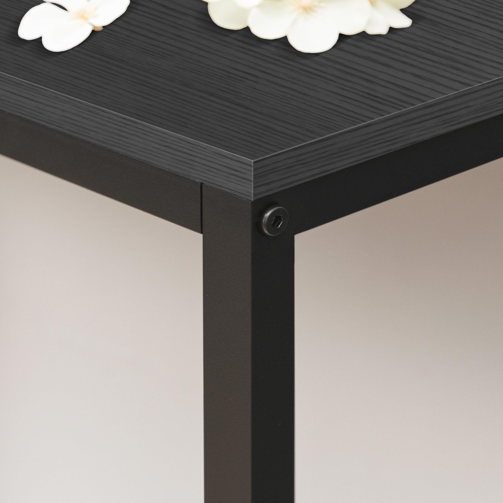 MAHANCRIS Mesa Consola Delgada con Estación de Carga, Mesa Auxiliar de 160 cm, Mesa de Pasillo Detrás de Dofá, Mesa Expositora para Sofá, Pasillo, Sala de Estar, Negro ACTBK165UE01