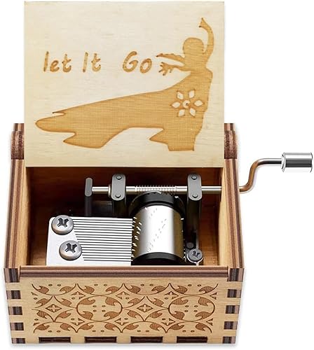 Miniatura 1 de Hefonti Caja de música Let It Go  Regalo de Frozen para hija, esposa, novia, hermana, manivela de mano, caja musical para jugar Let It Go