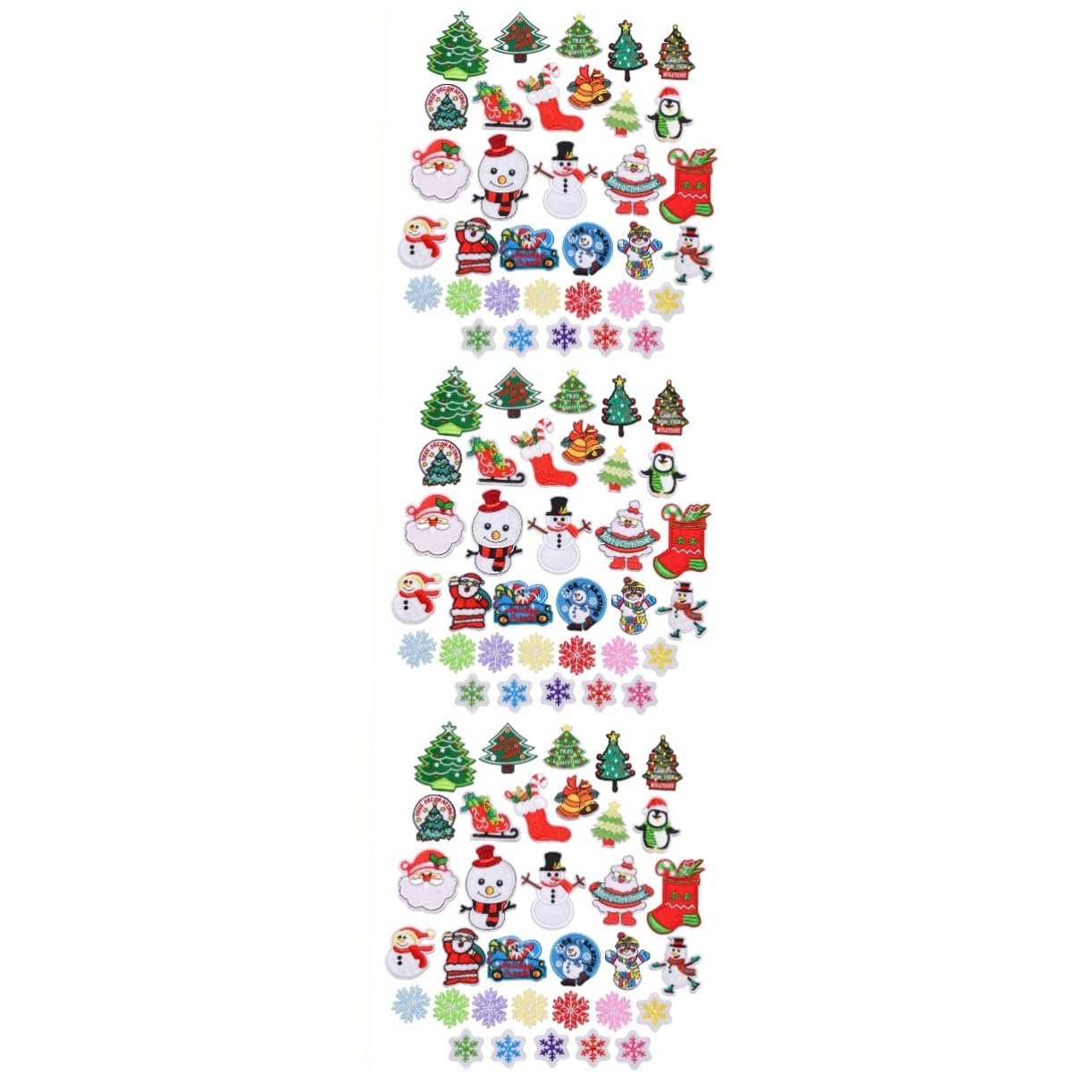 EXCEART 3 Sets Zum Aufnähen Von Weihnachtsapplikationen Stickerei-flicken Für Kleidung Hüte Jeans Zum Reparieren Von Weihnachtsdekorationen 34 Stück * 3