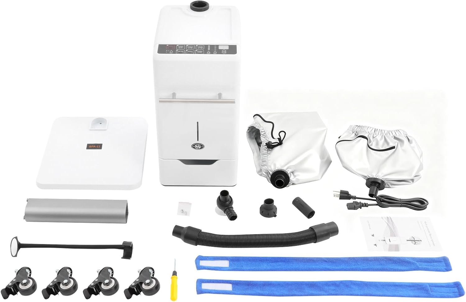 Vertical Nano Hair Steamer Machine, 6 Modes Multifunctional Anion Dyeing Machine with 4 Wheels & 2 Steamed Hats, 500W Hair Color Processor with 33.82 Oz Removable Water Tank for Home, Beauty Salon - Image 9