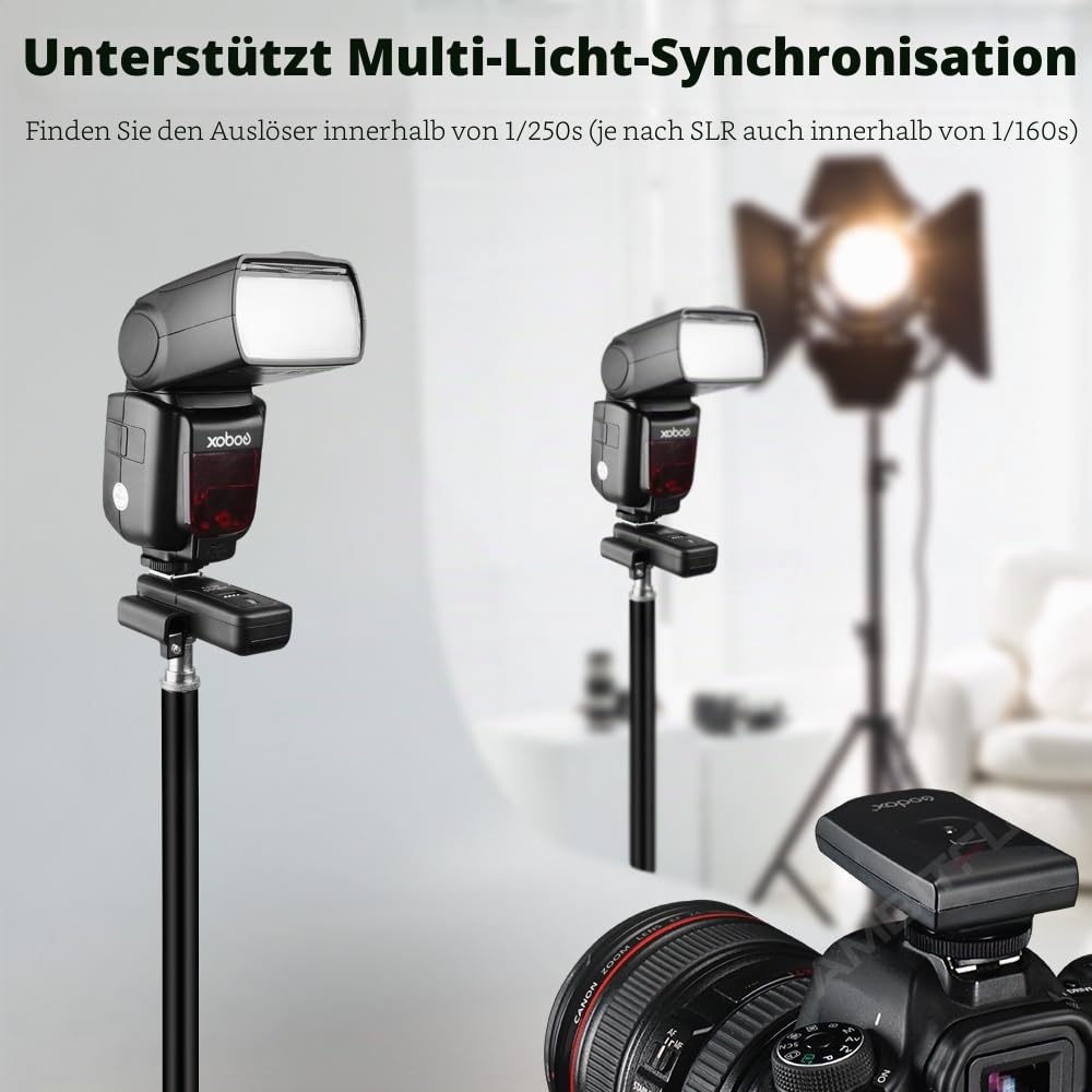 GODOX CT 16 CT-16 Trigger 16 Kanäle Wireless Radio Flash Transmitter + 3 Receiver Set Kompatibel mit Canon Nikon Sony Pentax Olympus Speedlite/Studio Flash