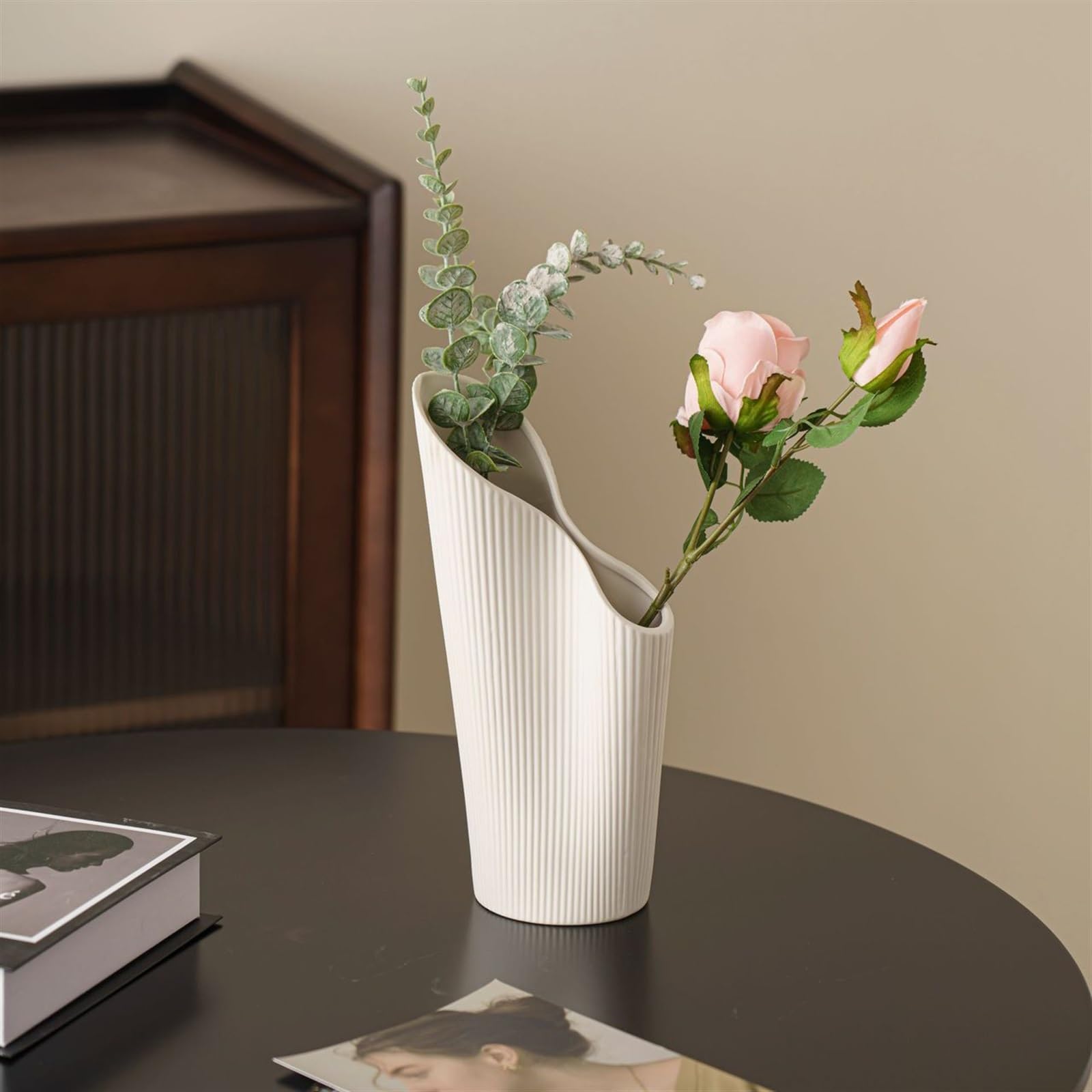 Vaso in ceramica, vasi da fiori moderni per arredamento, vasi in ceramica per fiori, vaso decorativo per fiori, vaso Boho