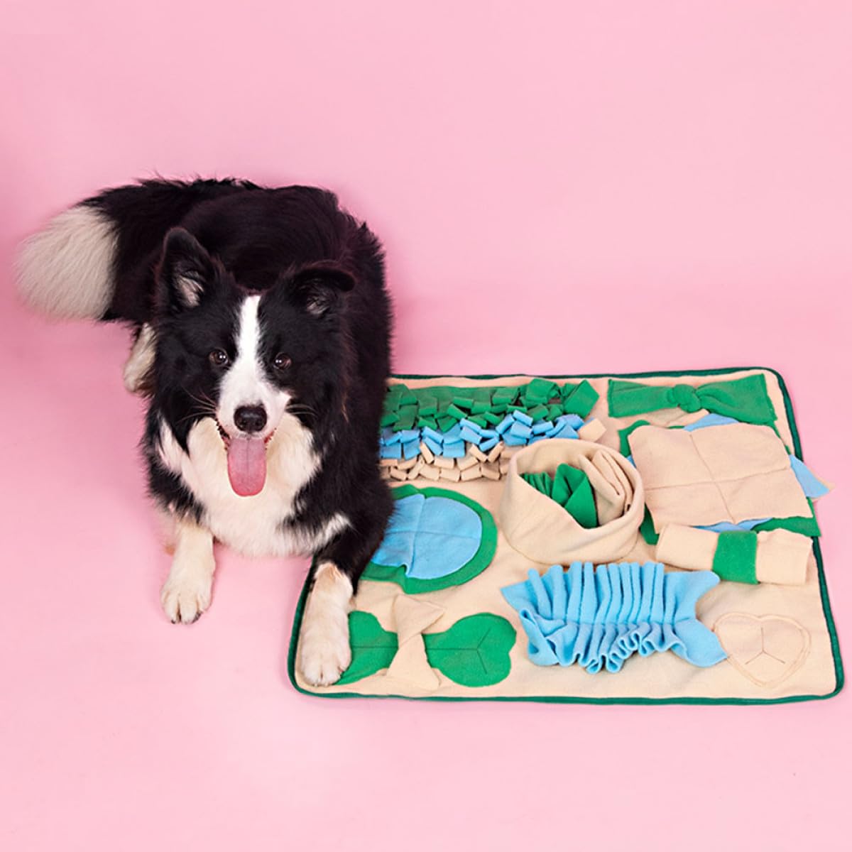 SUPVOX Schnüffelmatte Hund aus Polarfleece Welpen Futtermatte zur Stressreduktion Langsames Fressen Geeignet für Kleine bis Große Hunde Haustierfreundlich