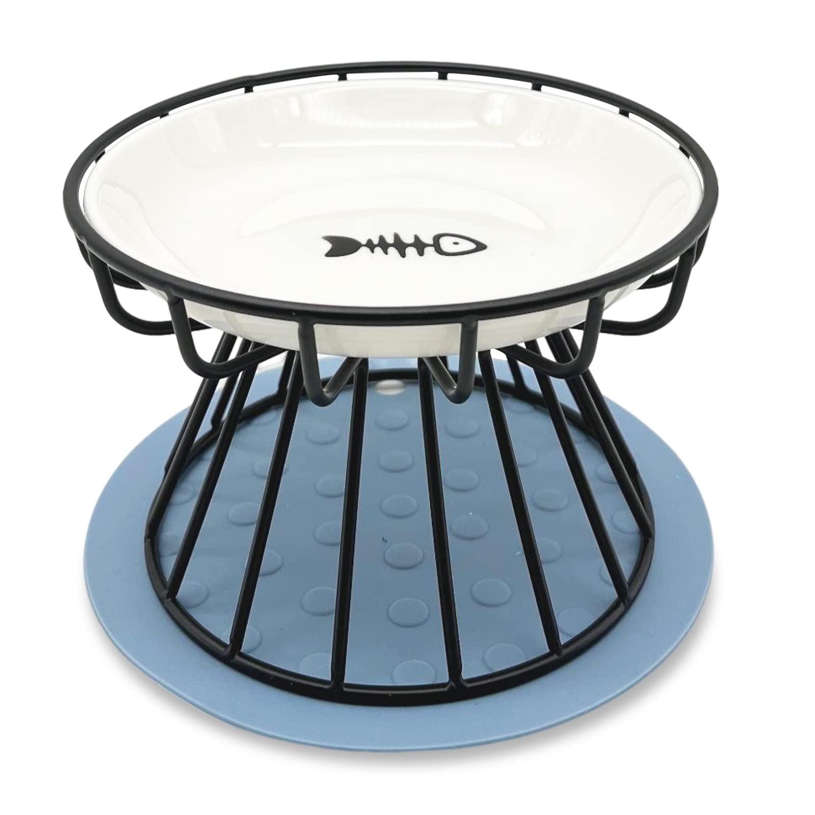 サイズ BNOSDM Ceramic Shallow Cat Food Dish 3 Pack Whisker Fatigue Free