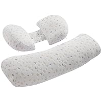 Vista 9 de VEVOR - Almohadas de embarazo para dormir, almohada de maternidad ajustable para mujeres embarazadas, almohada corporal de embarazo suave con funda