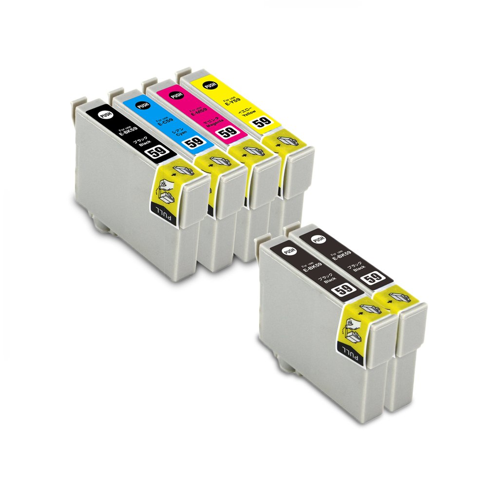 Amazon.co.jp: J-ECO製 IC4CL59 ＋ ICBK59×2 染料 お得な6本セット