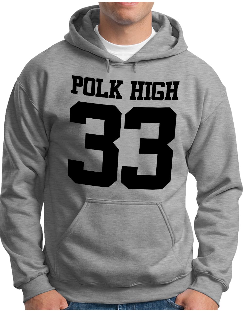OM3® Polk-HIGH-33 - Felpa con cappuccio, da uomo, serie Al Bundy Kult TV, High School American Football, taglie S - 4XL
