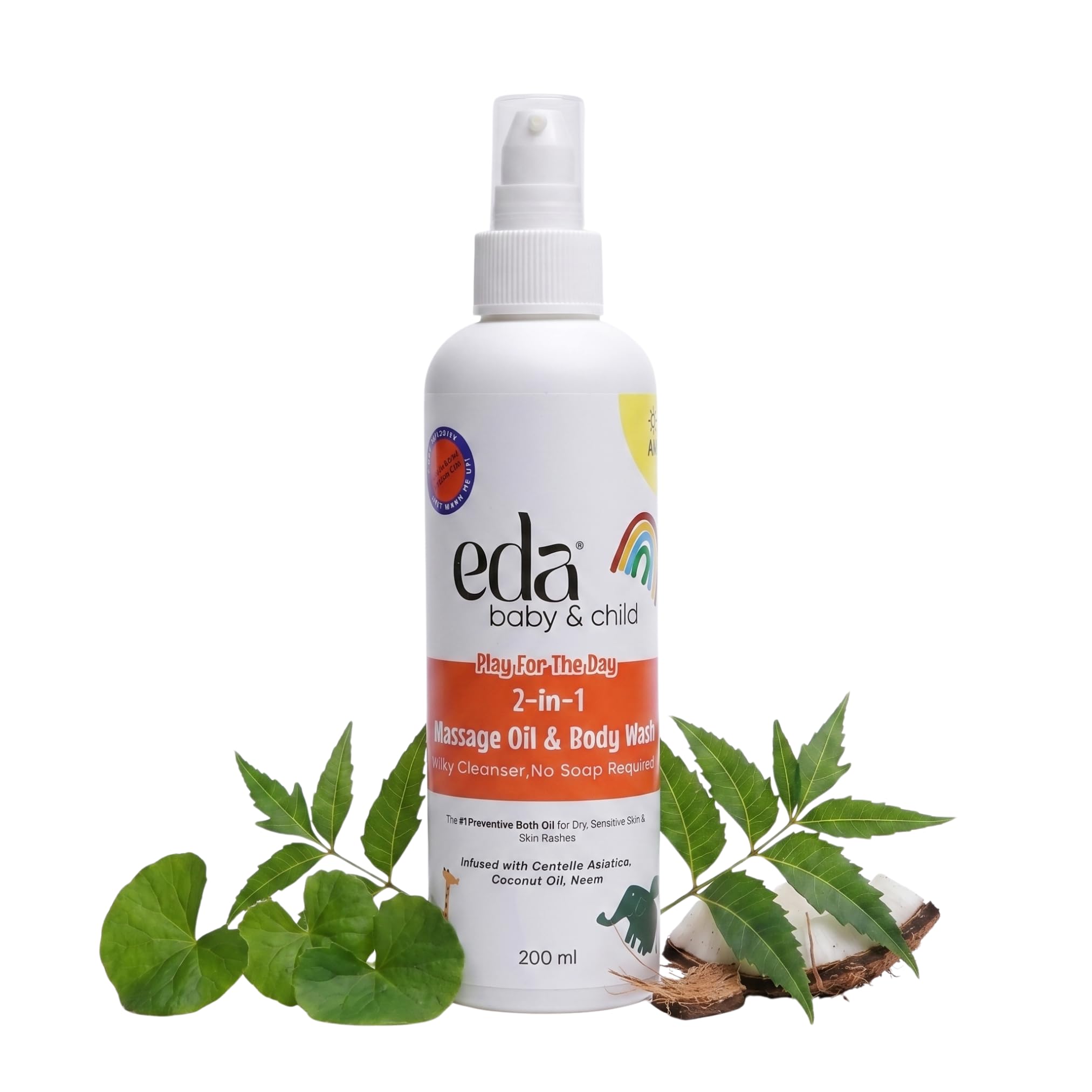 Eda Babycare Play for the Day Cleansing Bath Oil | 200ml | Gentle Formula for Kids Aged 0-10 Years-image-8