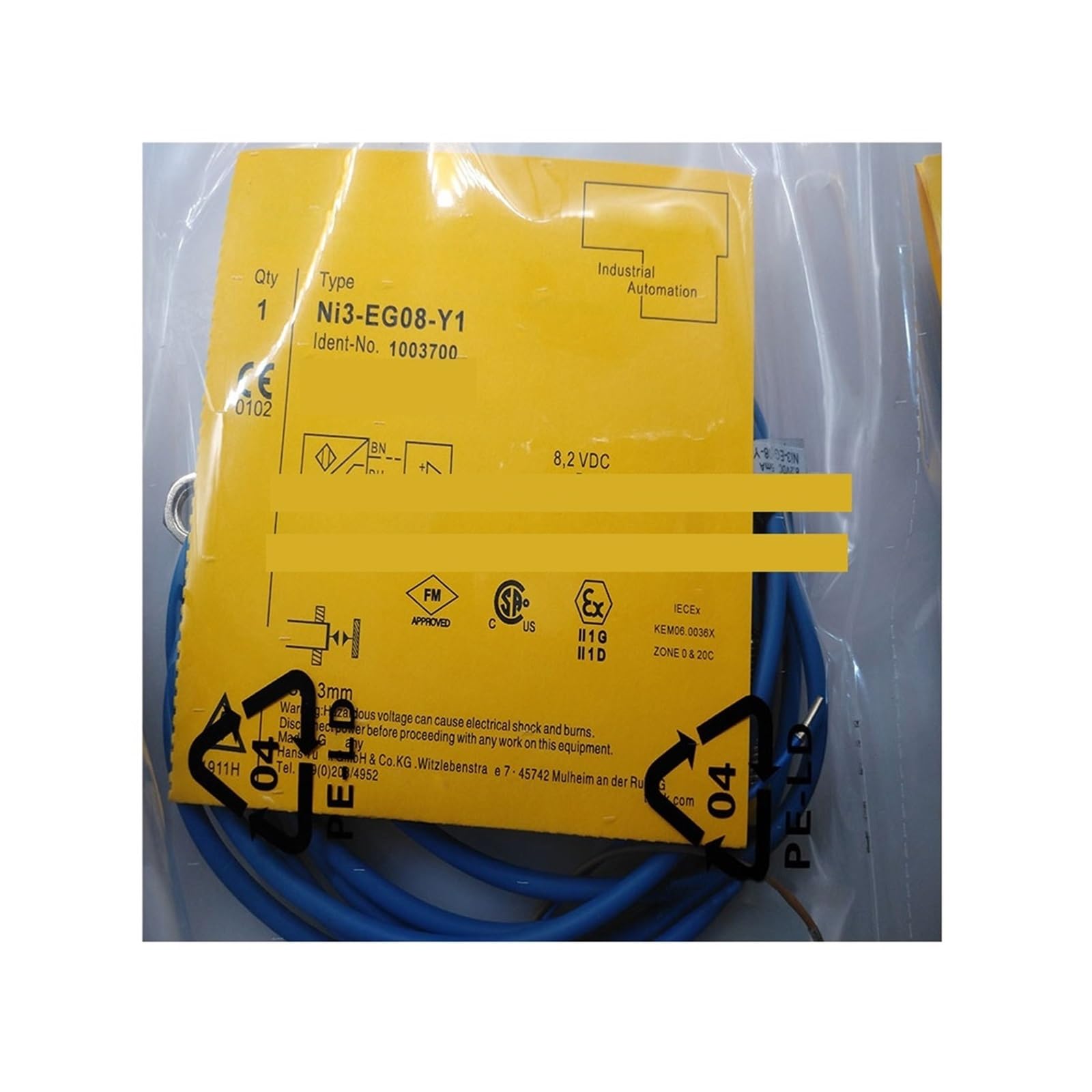 Détecteur de proximité NI3-EG08-Y1 capteur inductif commutateur miniature M8