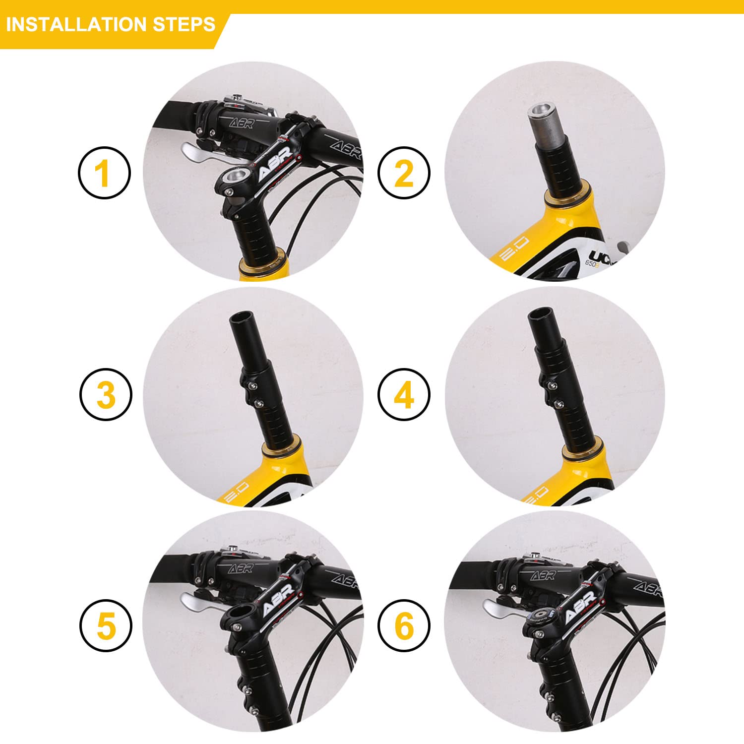 Espaceur Potence Vélo HOUSON - Adaptateur 28.6mm à 31.8mm - Alliage Aluminium - Pour VTT Et Route Espaceur Guidon Vélo