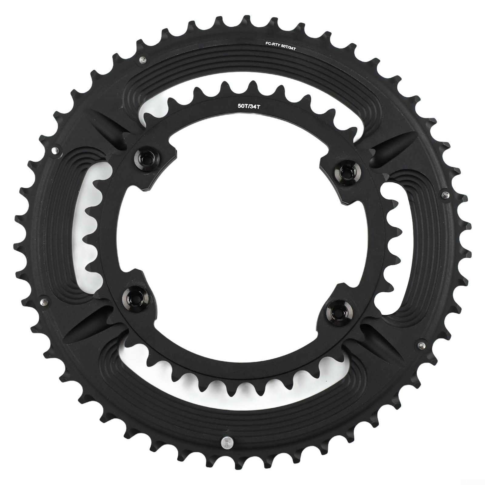 Plateau de route double 50-34T 110BCD en alu pour manivelle R7000