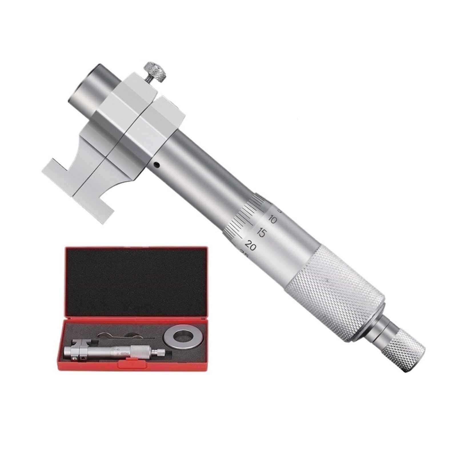 Medidor de medición micrométrico para medir diámetros interiores, calibrador digital interior, medición de profundidad, calibre de taladro, herramienta de medición de precisión (25-50 mm)