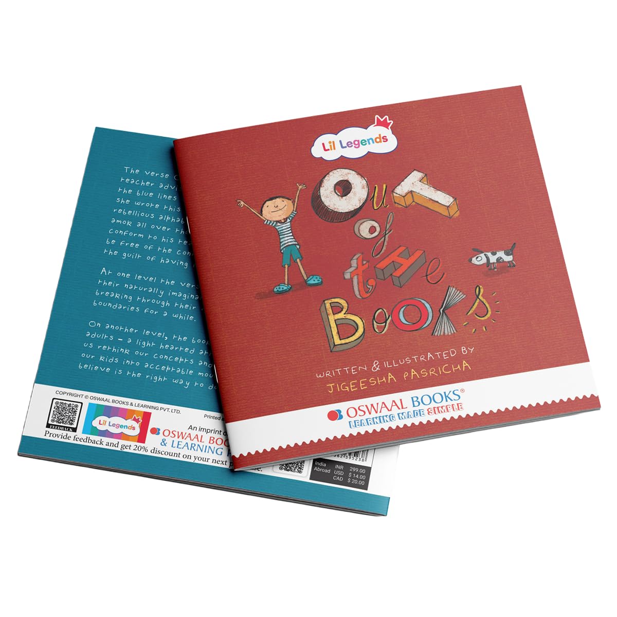 Oswaal Lil Legends Out of The Books - Illustrated Poem Book for Kids | Fun English Rhymes and Poetry Collection with Colourful Pictures | Written and Illustrated by Jigeesha Pasricha 1