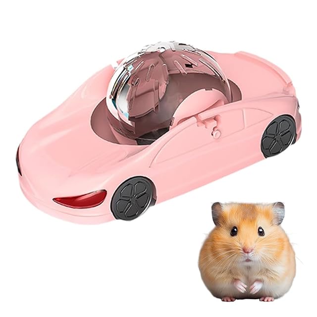 Coche con Bola para Hámster, Juguete para Hacer Ejercicio con Bola Transparente Y Transpirable