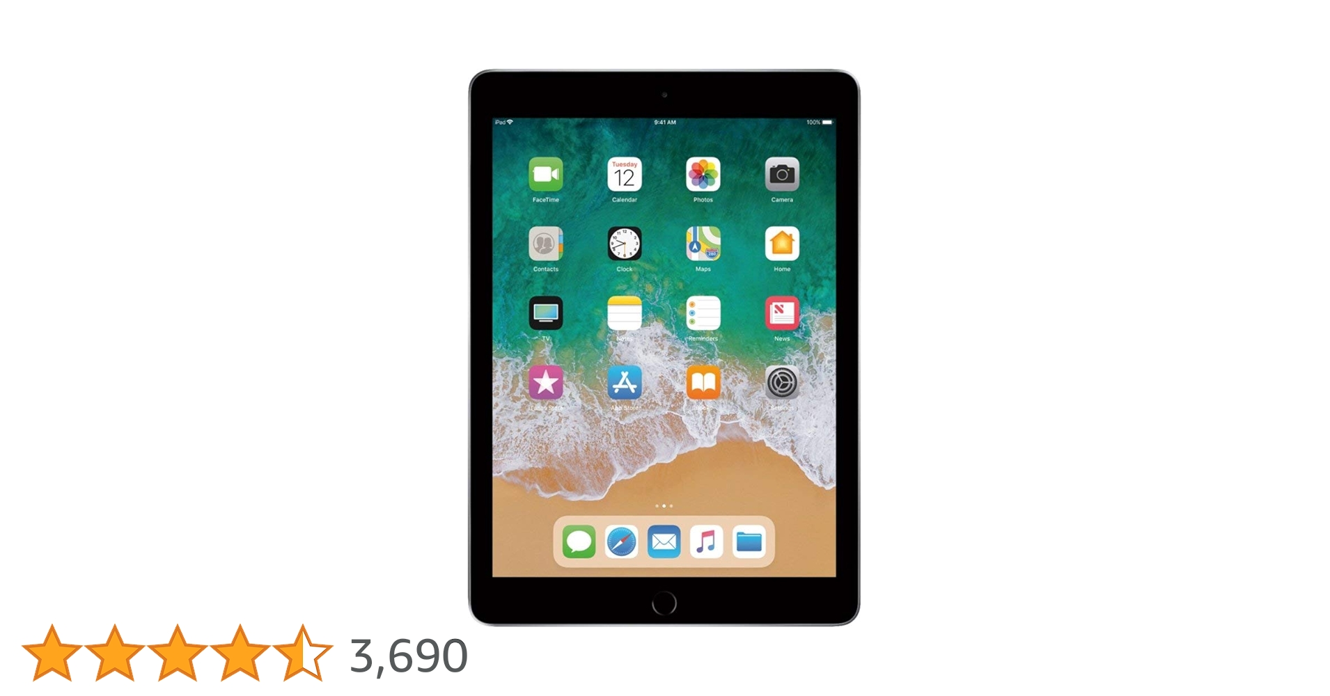 Apple iPad (第5世代) 128GB WiFi+Cellular Apple iPad (5th Generation) Wi-Fi, 128GB - Space Gray
