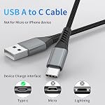 6 inch USB C Cable Short, 0.5ft 3-Pack USB A to USB C Cable Braided USB Type C Fast Charging Cable C Type Charger Cord for Samsung Galaxy S24 S23 Note 20, Moto G8, Google Pixel, iPhone 15 16 17 Pro