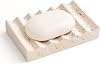 Jabonera de mármol, estilo minimalista antideslizante, bandeja de mármol | Adecuada para tocador de baño, duchas, encimera de cocina y lavabo, mantiene el jabón seco y estable (Travertino) 1