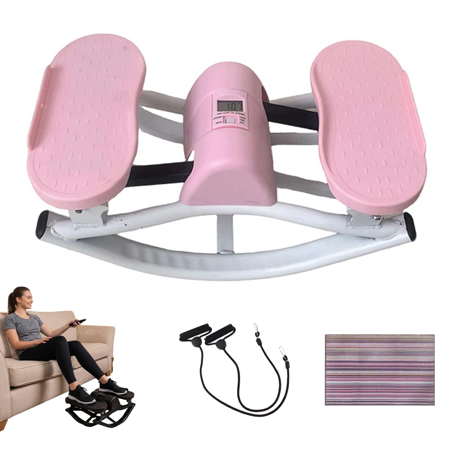 Foot Massager Vibration Plate Exercise Machine for Home Gym U-Shape Mini Stepper Fat Burning Stepper Machine Treadmill with