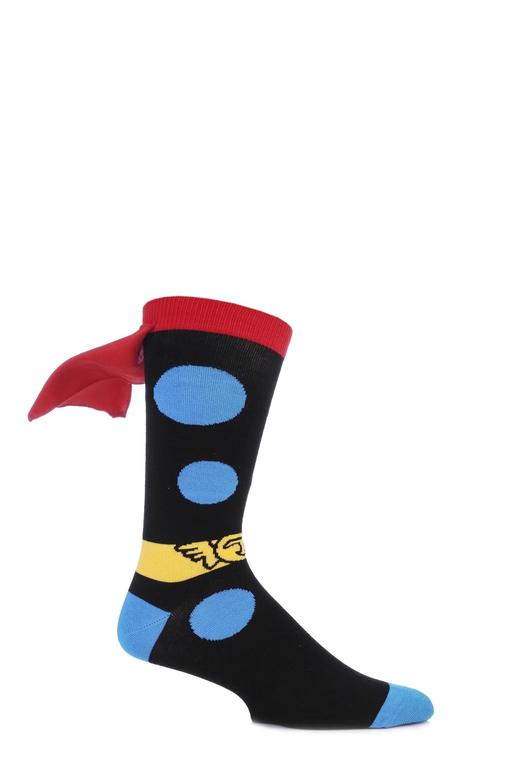 SockShop Mens 1 Pair Marvel Thor Cape Cotton Socks Multi 7-12