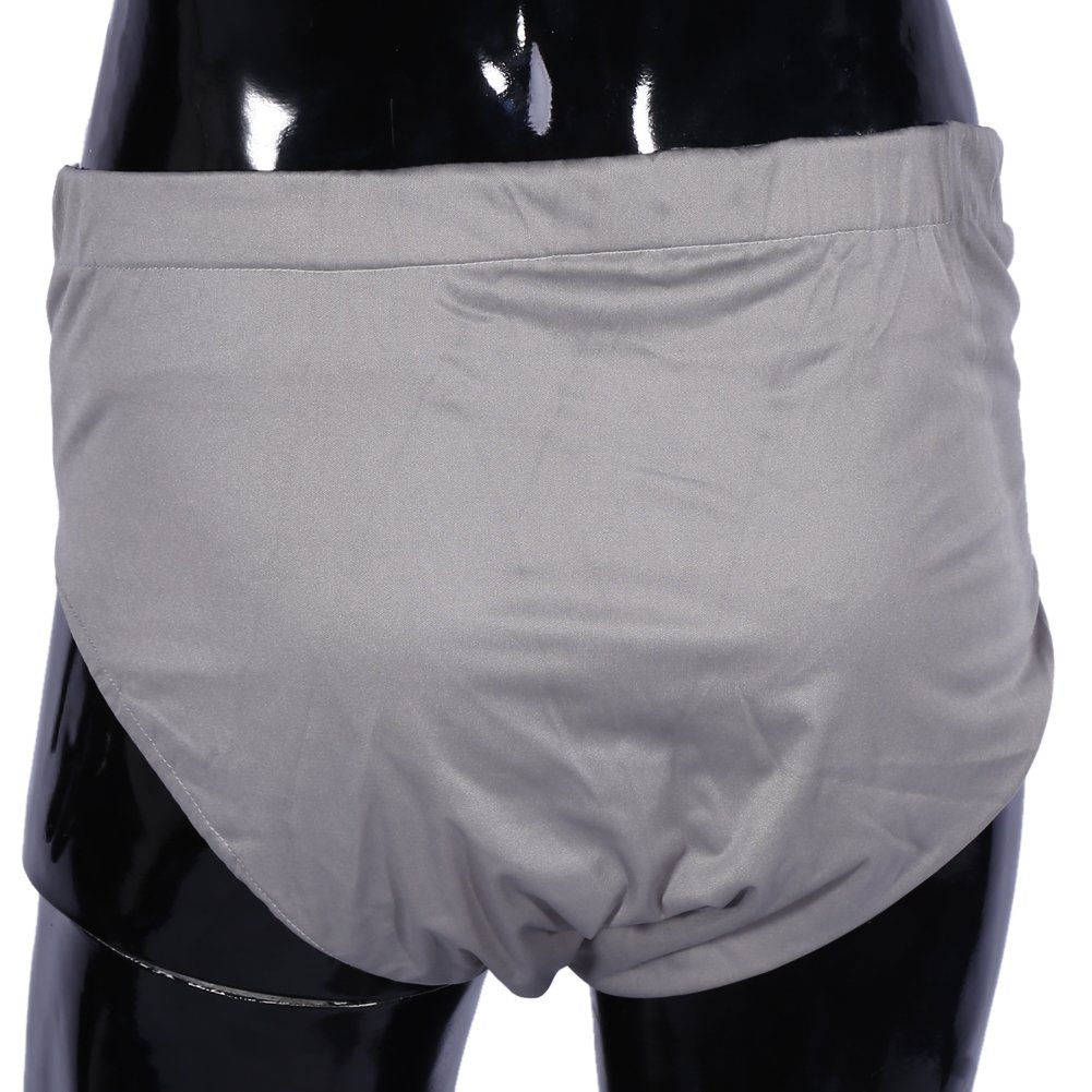 Nikou Pannolini Lavabili per Adulti, Riutilizzabile Biancheria Intima Mutande Incontinenza, Lavabili e Regolabile, Pantaloni per Pannolini traspiranti (Colore : Grigio)