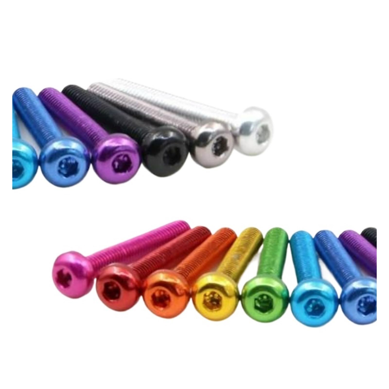 10 pz 7075 Vite Tonda A Brugola In Alluminio M2 M3 Bulloni A Testa Esagonale In Lega Colorata Esagonale Esagono Incassato(Gold,25MM_M3-10PCS)
