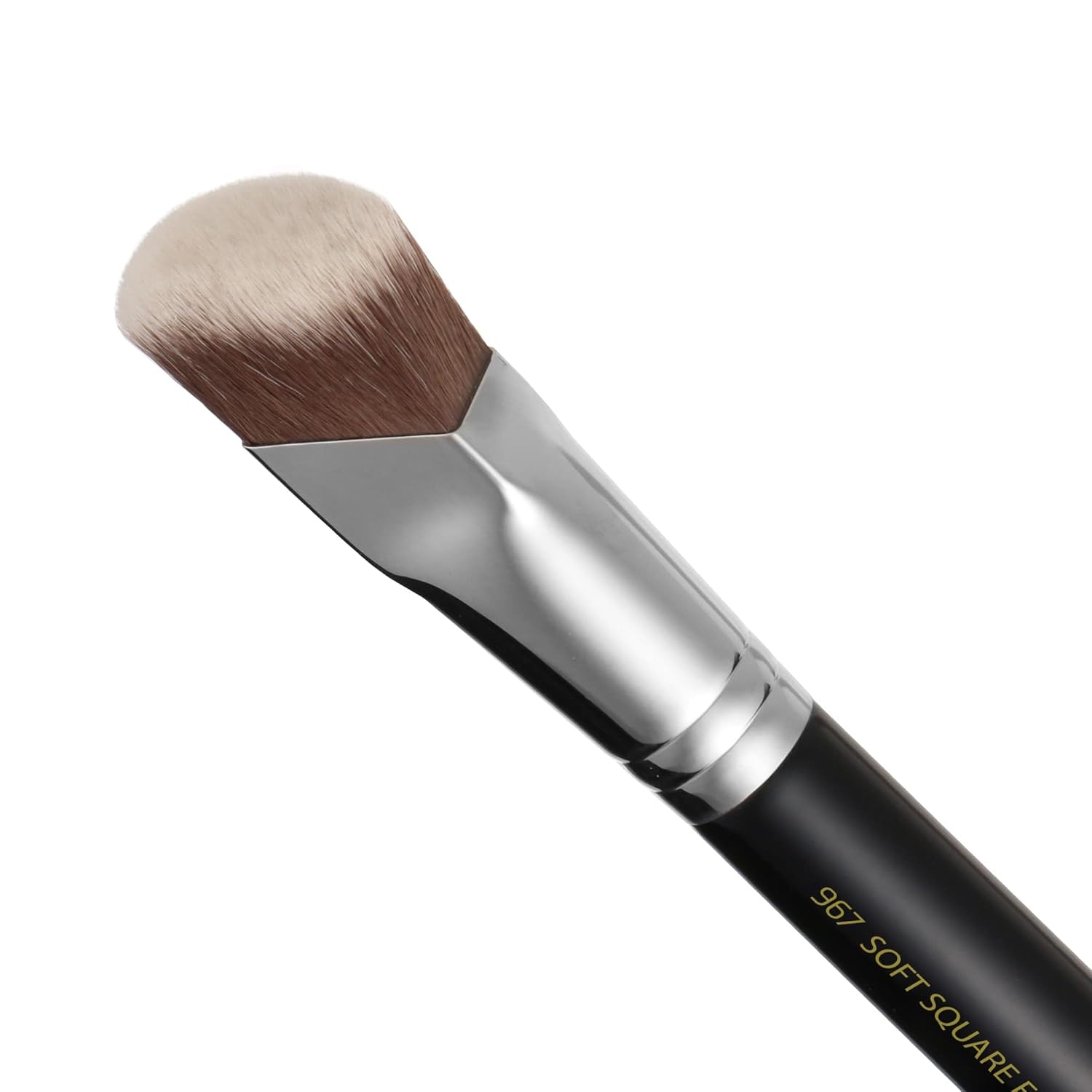 Bdellium Tools Professional Makeup Brush - Maestro Series 967 Soft Square Foundation - With All-Vegan Synthetic Fibers, For Creating a Flawless Complextion (Black, 1pc)