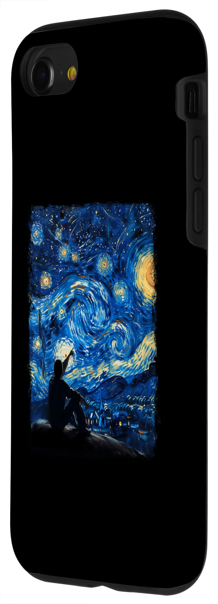 iPhone SE (2020) / 7 / 8 Stargazing Stargazer Astronomy Starry Night Painting Case - Image 2
