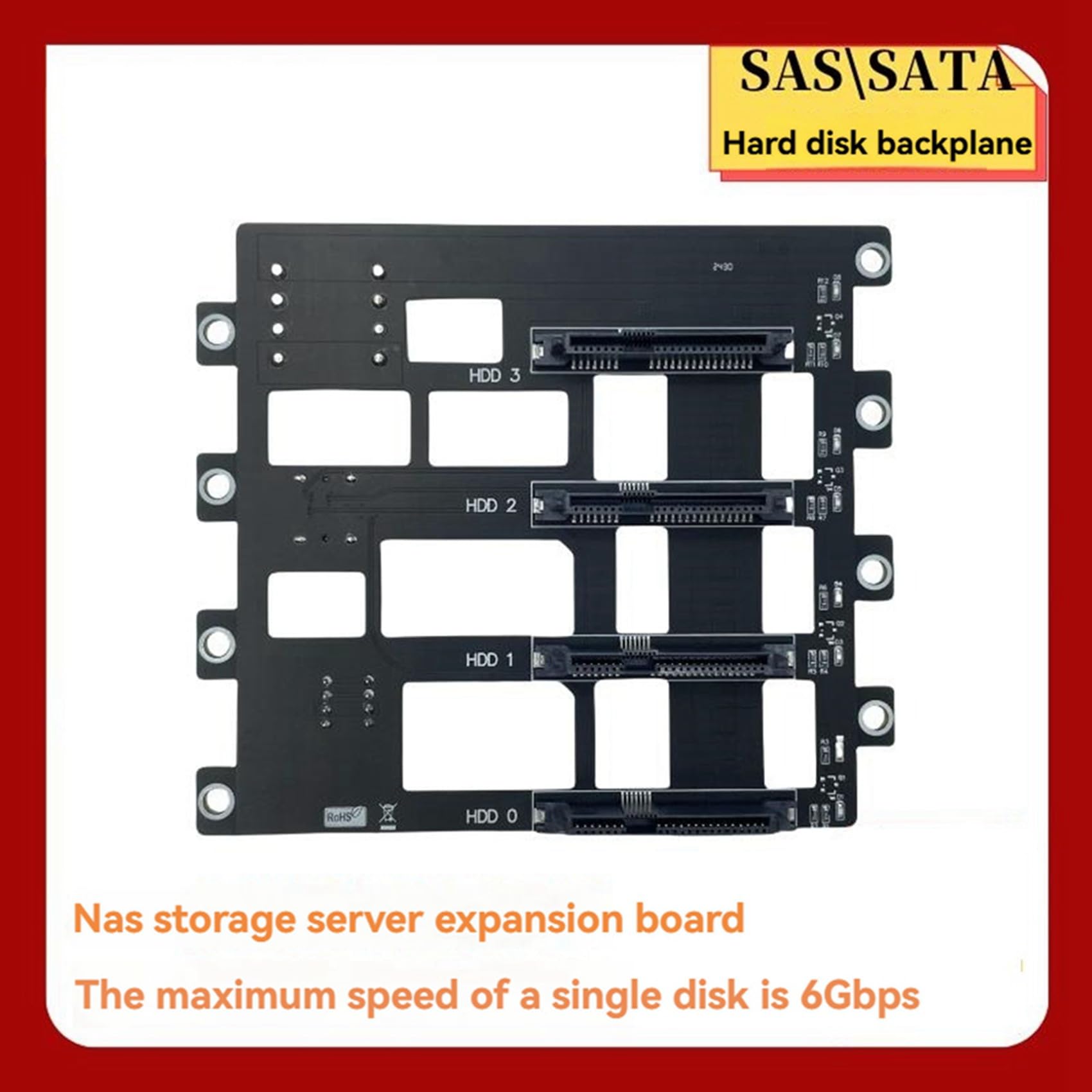 2 discos duros SAS/SATA para servidores de almacenamiento NAS, 6 Gb/s, SFF8643 a 4 bahías, adaptador SSD de 4 bahías, gran fuente de alimentación 4D