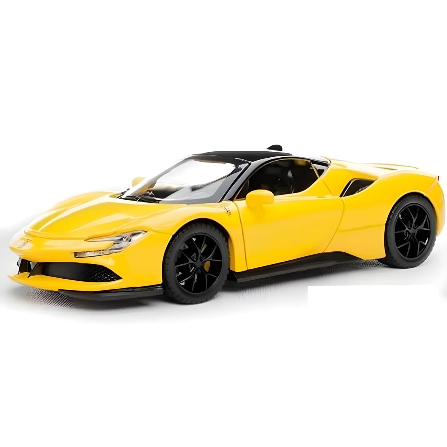 PEZYOX Alloy Metal Pull Back Die-cast Car 1:32 Ferrari SF90 Diecast Metal Pullback Toy car with Openable Doors & Light, Music Boys Gifts Toys for Kids. (Yellow) (B0D87MZTZ4) Amazon Price History, Amazon Price Tracker