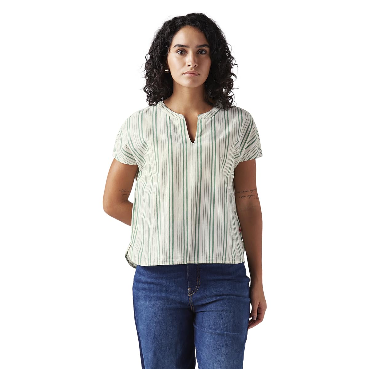Levi's Women's Striped Relaxed fit top in neutral