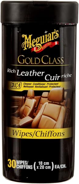 Meguiar's Meguiar's Leather Cleaner & Conditioner Spray - Gold Class - 3 in 1 with Protection - G10916C in use