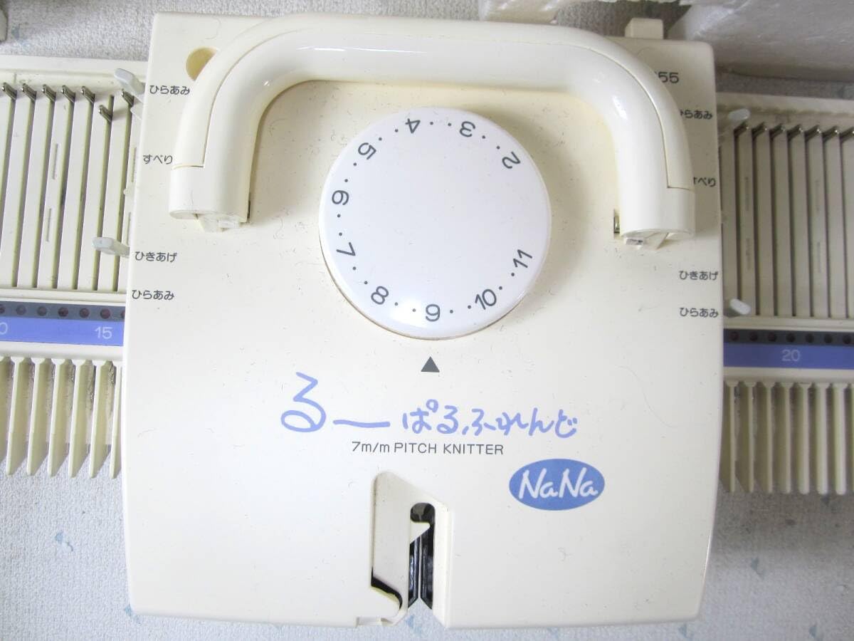 通電OK★編み機 ブラザー るーぱるふれんど NaNa KH-355 箱・各取説付 ニットリーダー KL-117 Kuitleader スケールシートセット ☆ PayPay(ペイペイ)決済可能 ☆ 札幌市 豊平区 平岸 通電OK☆編み機 ブラザー るーぱるふれんど NaNa KH-355 箱・各取説付
