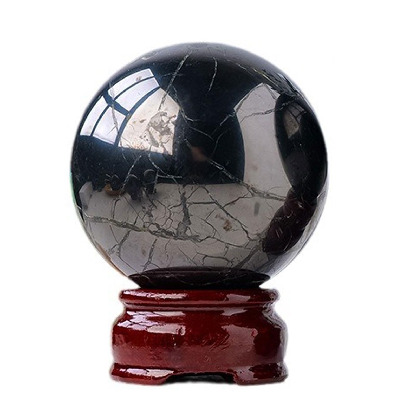 DQFOCPHHAA Quartz Crystal Ball FengShui Divination Spheres Home Desktop Ornament Crystal for Yoga Decoration,60~65mm