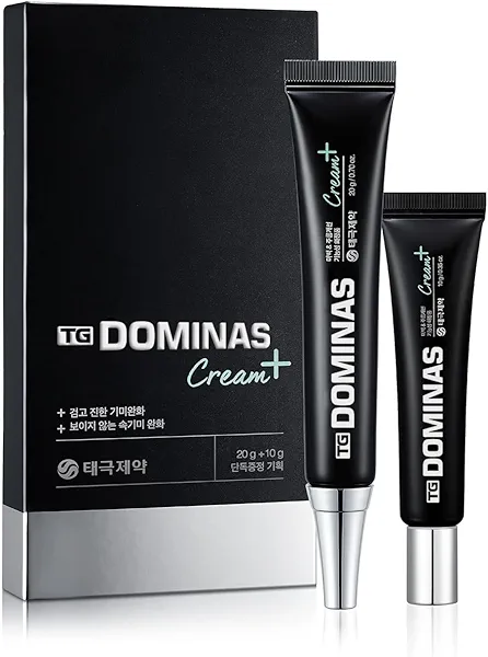 DOMINAS Dark Spot Corrector Cream Plus | Advanced Korean Formula with Niacinamide, TECA, Urea & Panthenol to Improve Uneven Tone, Skin Elasticity & Visible Discoloration | Travel Kit (0.7 + 0.35 oz)