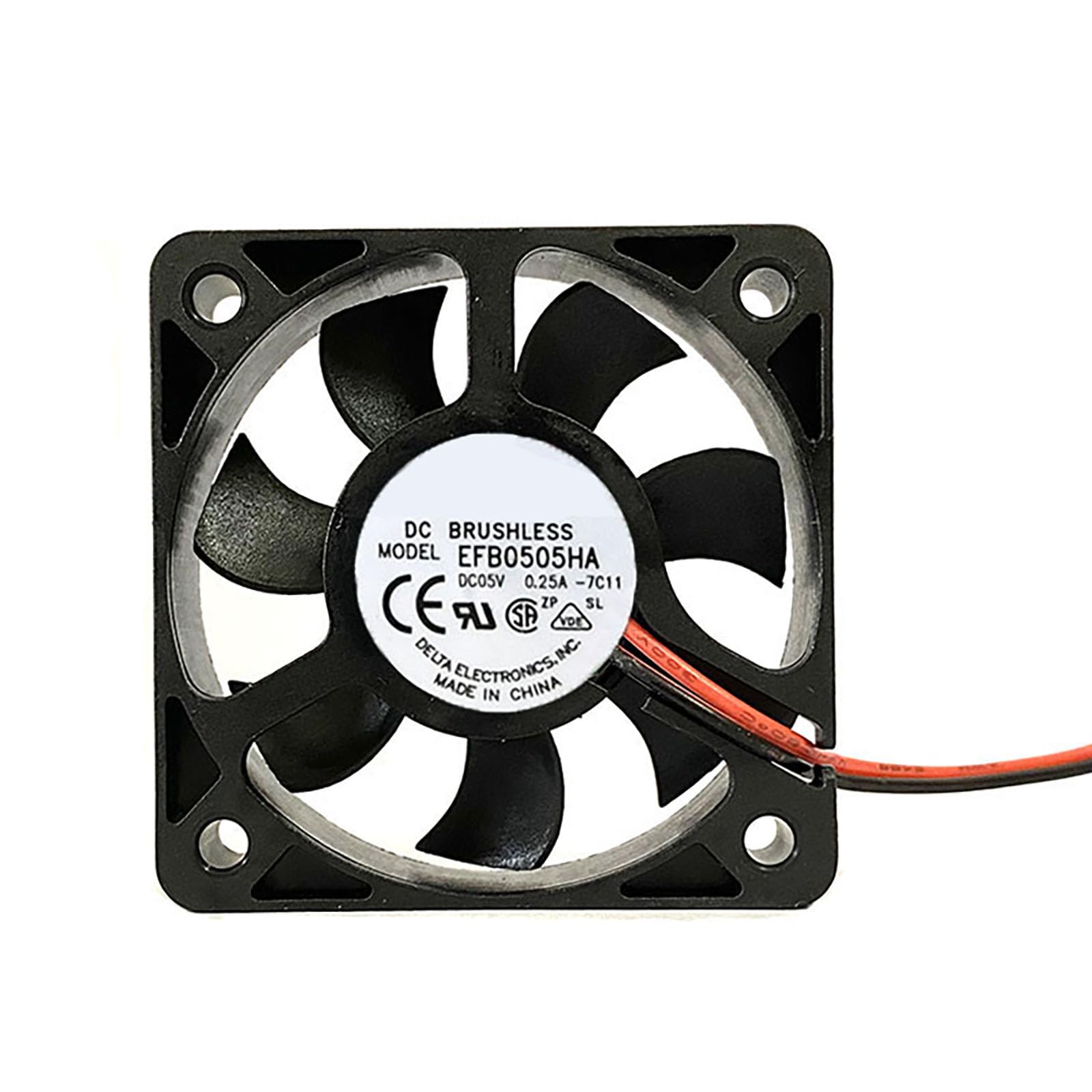 50 * 50 * 10mm Fan EFB0505HA 5V 5CM Small Exhaust Fan, Low Noise Violent Fan with Dual Ball Bearing, Cooler for 3D Printer Micro, DVD Player, Small Communication Devices, PC CPU Server