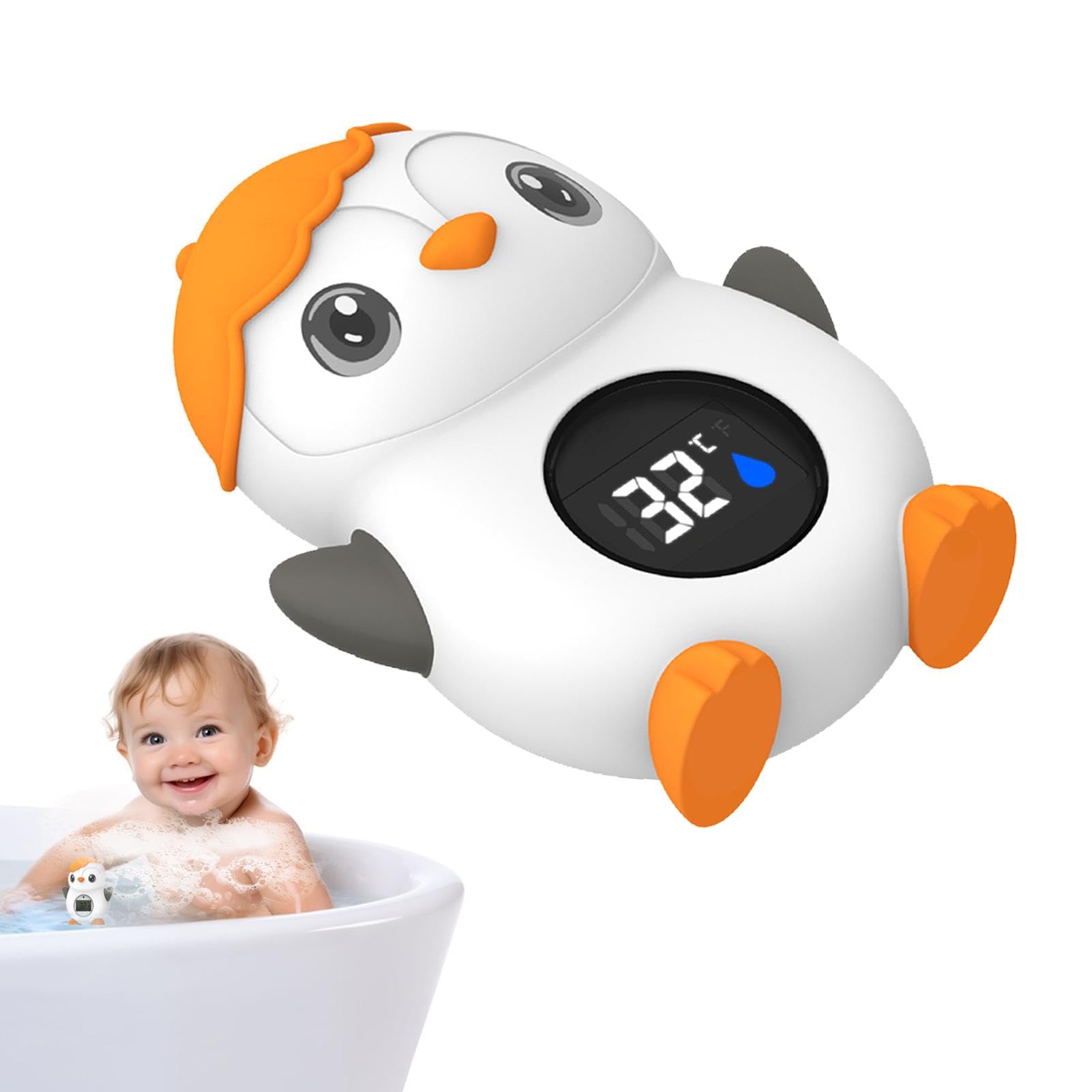 Controllo Temperatura Acqua Termometro Da Bagno Bambini Nizirioo - Con LED Colorati, Allarme Temperatura, Sicuro E Divertente Accessori Neonati